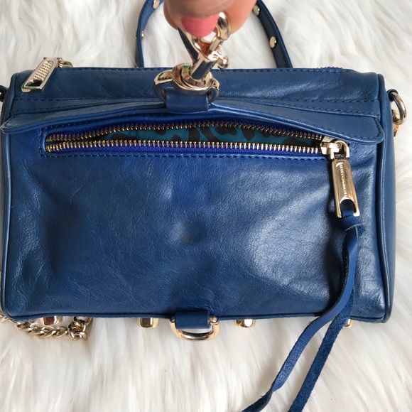 ♥️😘 Rebecca Minkoff Mini M.A.C Blue Crossbody - Picture 5 of 8